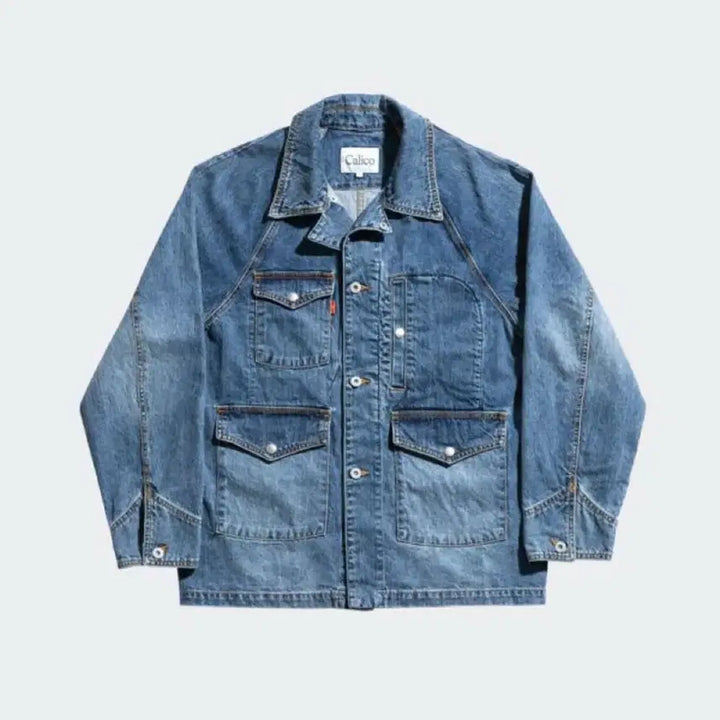 [BUNJANG] Calico Denim Chore Jacket / 칼리코 데님 초어 자켓 워크자켓