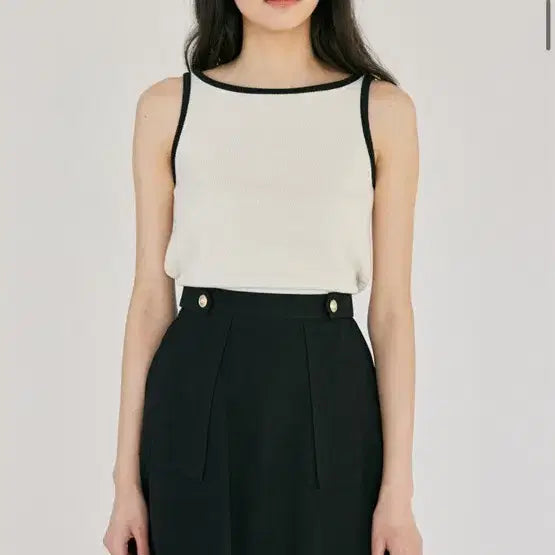 [BUNJANG] Unedit Ivory Sleeveless Top / 새상품) 언에디트 텍스처 슬리브리스 나시 - 아이보리