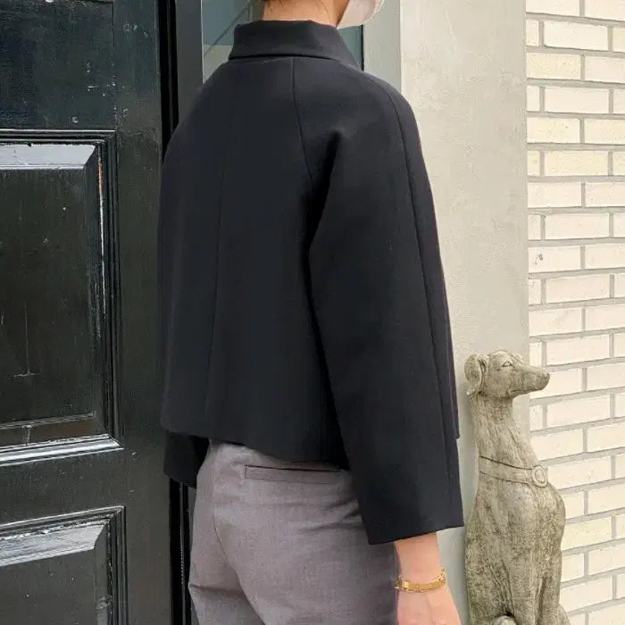 [BUNJANG] Iring Market Premium Short Jacket - Black (M) / 아이링마켓 제작 프리미엄 숏자켓 블랙 M