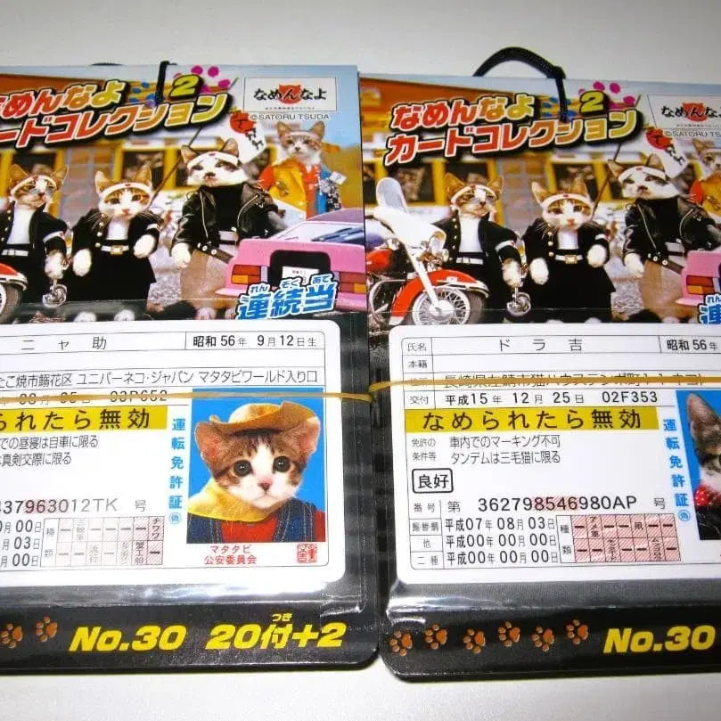 [BUNJANG] Nameneck Biker Cat Card Pack Bundle Set (Sealed) / [미개봉]나메네코 폭주족 고양이 카드팩 일괄