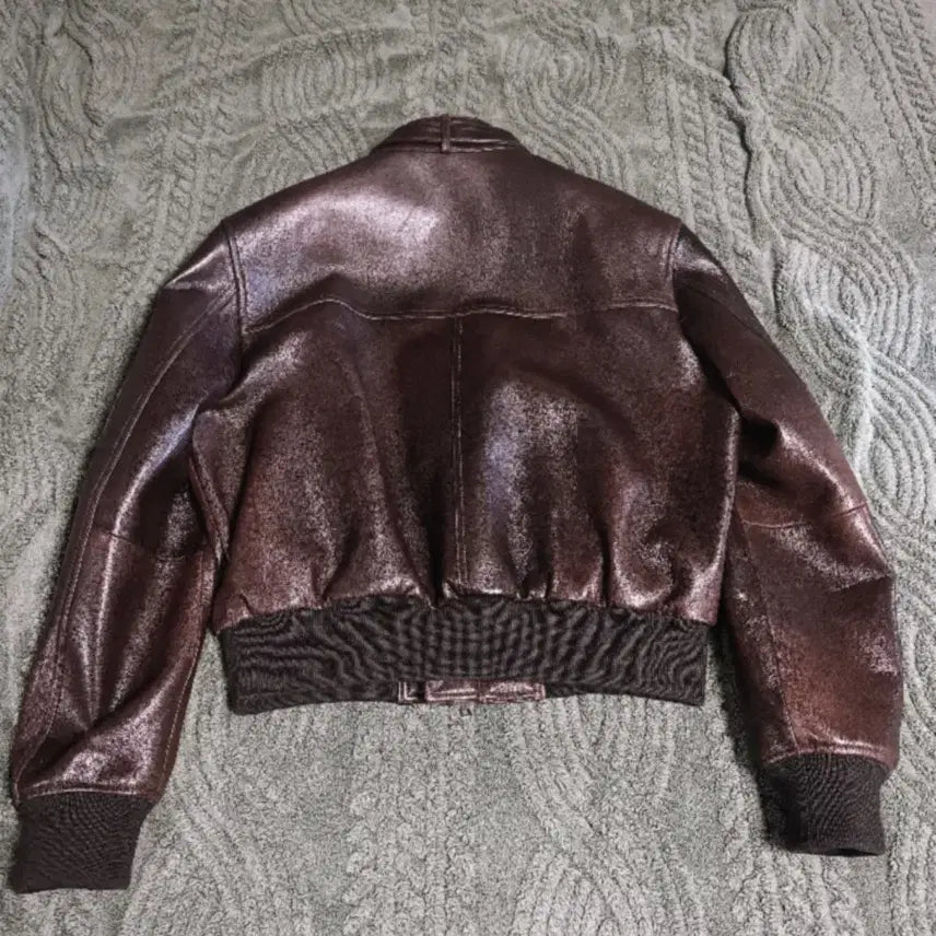 [SOLD OUT] 노이어 고트 스킨 레더 크롭 자켓(브라운) 54사이즈