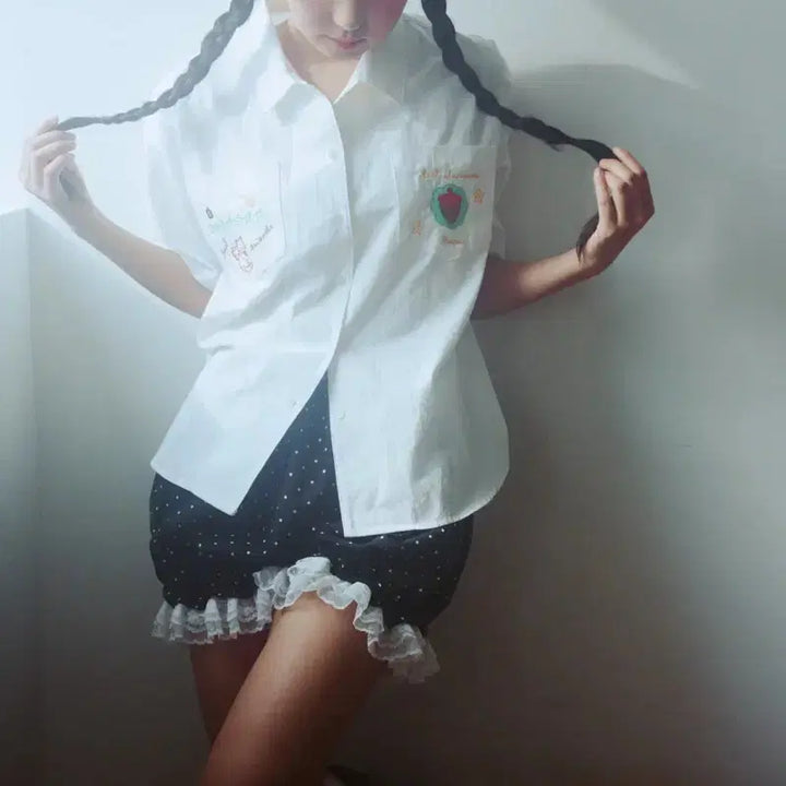 [BUNJANG] Sakir Mogu Dot Lace Shorts / 샤키리 모구 도트 레이스 쇼츠 팬츠