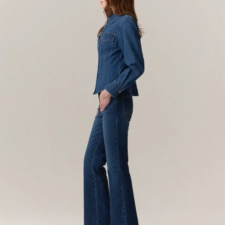 [BUNJANG] MICHAA Denim Shirt Jacket / 새상품)송혜교 미샤 MICHAA 데님 청 셔츠 자켓
