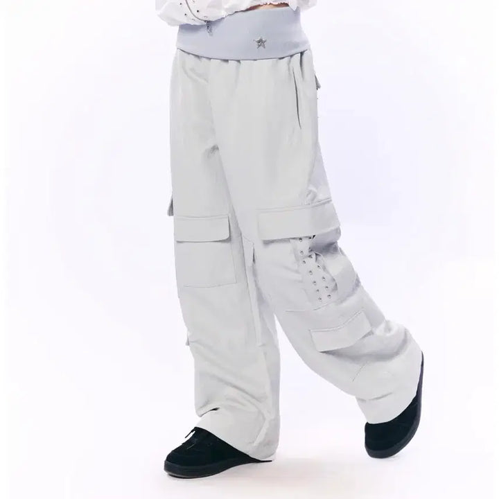 [BUNJANG] Set Up EXE Multi Pocket Studded Pants / 셋업이엑스이 multi pocket studded pants