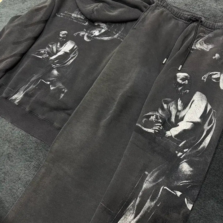 [SOLD OUT] 오프화이트 마태후드L + 매튜팬츠S 셋업 (실측 105~110)