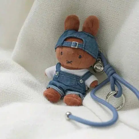 [BUNJANG] Miffy Melanie Denim Doll Keyring / 서울 한정데님 미피 스토어 멜라니 인형키링