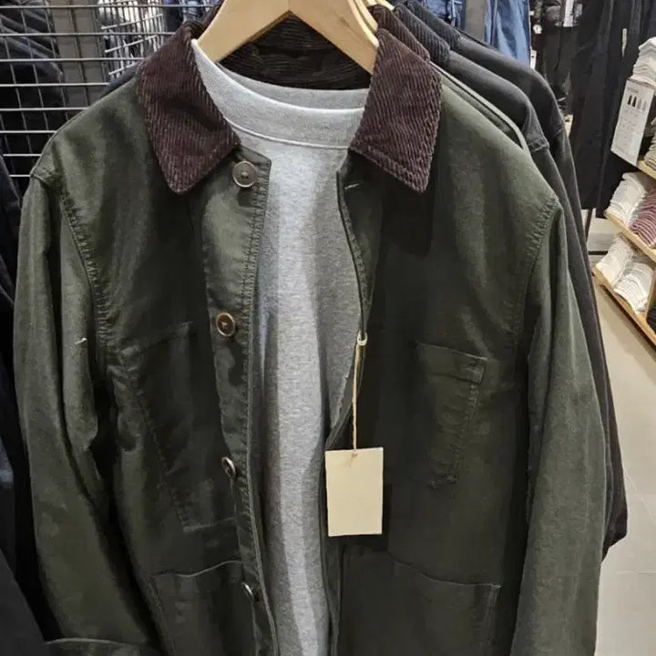 [SOLD OUT] 무인양품 코듀로이 칼라 커버올 자켓