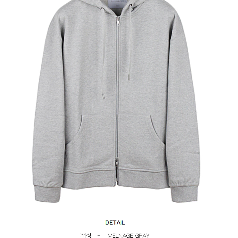 [BUNJANG] Personal Pack Premium Solid Hooded Zip-up M / M) 퍼스널팩 프리미엄 솔리드 후드집업