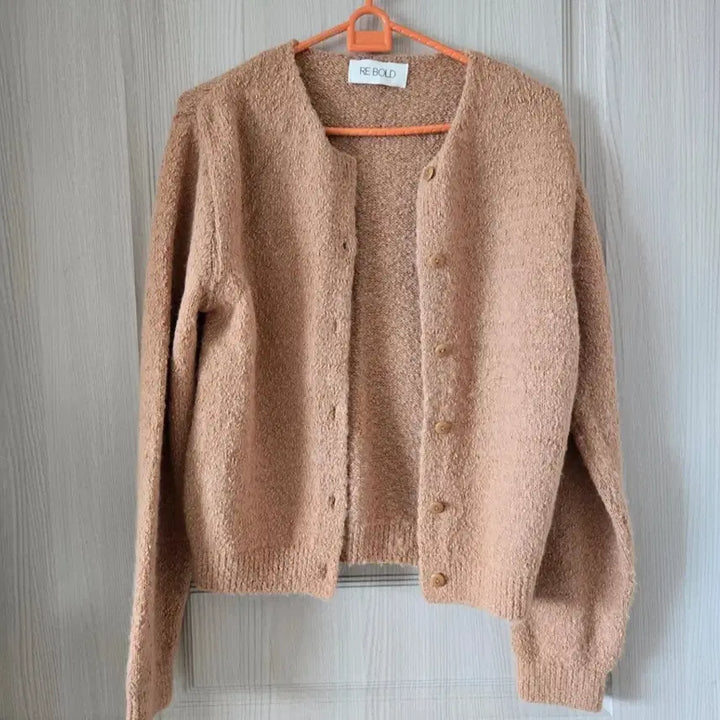 [BUNJANG] Re:Bold Orange Knit Cardigan Set / 리볼드 오렌지색 니트 반팔 + 가디건 set