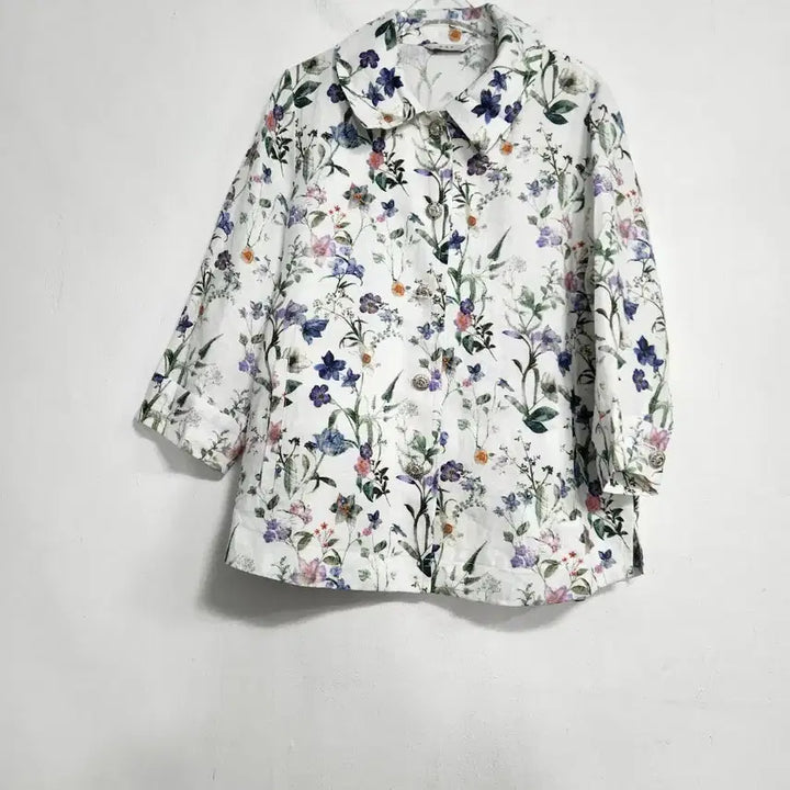 [BUNJANG] PAT 100% Linen Flower Summer Jacket (Size 95-100) / PAT 2023 린넨100% 플라워 썸머자켓95~100