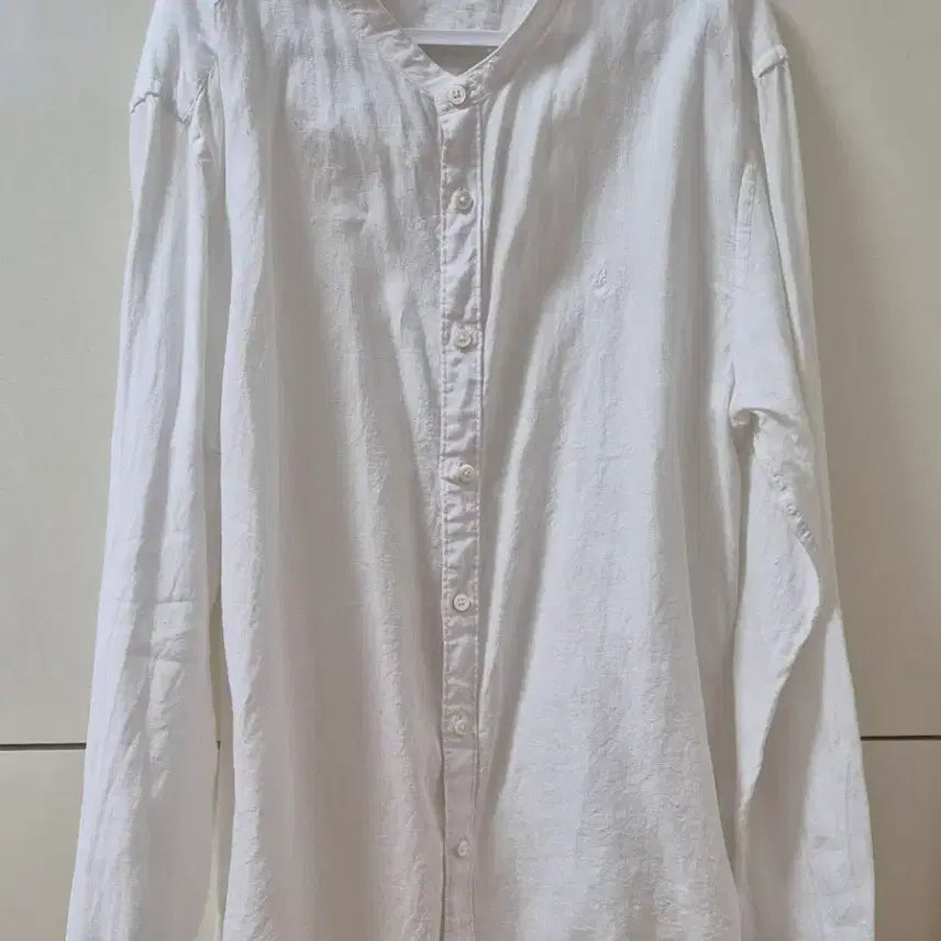 [SOLD OUT] 빈폴 린넨 100% 차이나카라 셔츠 110 (화이트)