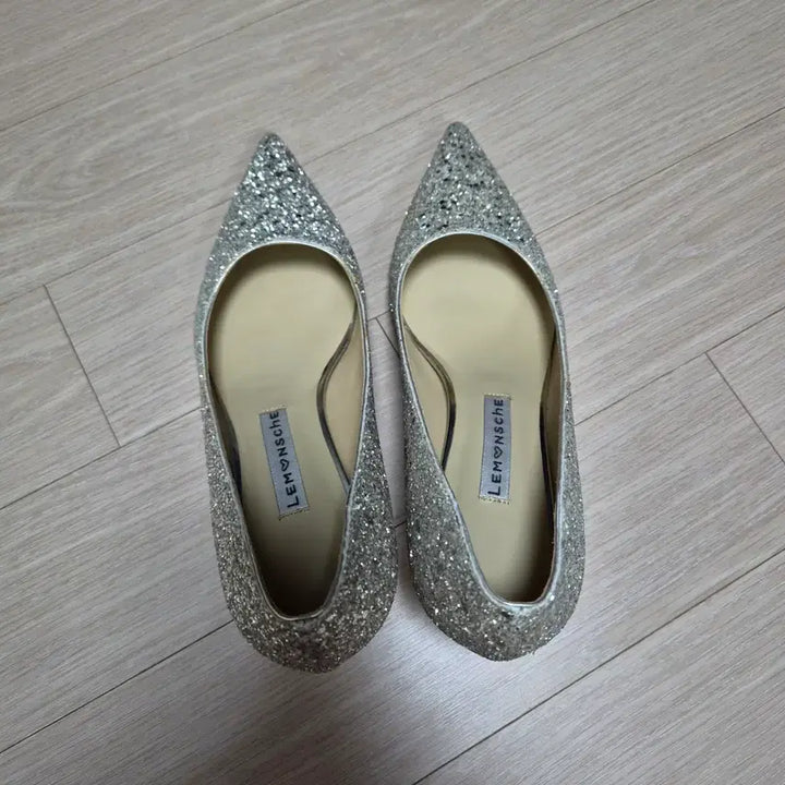 [BUNJANG] LeMonShow Glitter Heel Wedding Shoes / 르몽쉐 글리터힐 웨딩슈즈 235