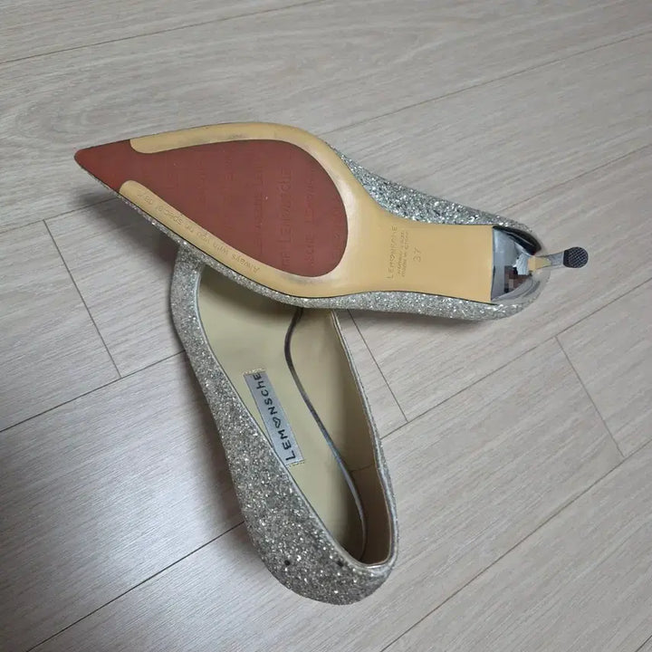 [BUNJANG] LeMonShow Glitter Heel Wedding Shoes / 르몽쉐 글리터힐 웨딩슈즈 235