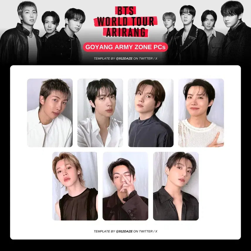 [SOLD OUT] 방탄소년단 방탄 아리랑 고양콘 아미존 포카 BTS ARMY ZONE
