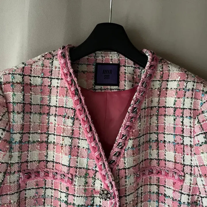 [SOLD OUT] 안나수이 핑크 트위드 자켓