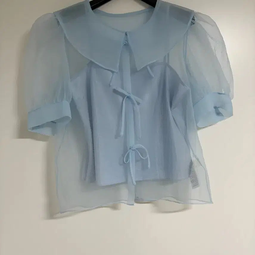 [BUNJANG] DRAGONBLUES Organza Blouse, S / DRAGONBLUES 드래곤블루스 오간자 블라우스, S