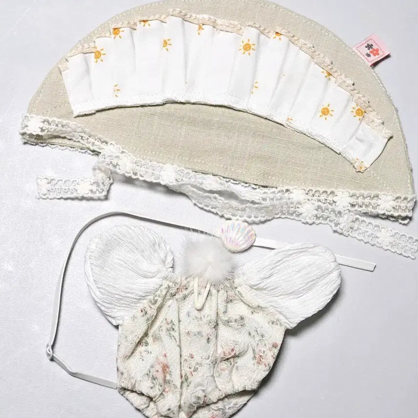 [BUNJANG] 20cm Doll Clothes Bonnet Set / 20cm 솜인형옷 보넷세트