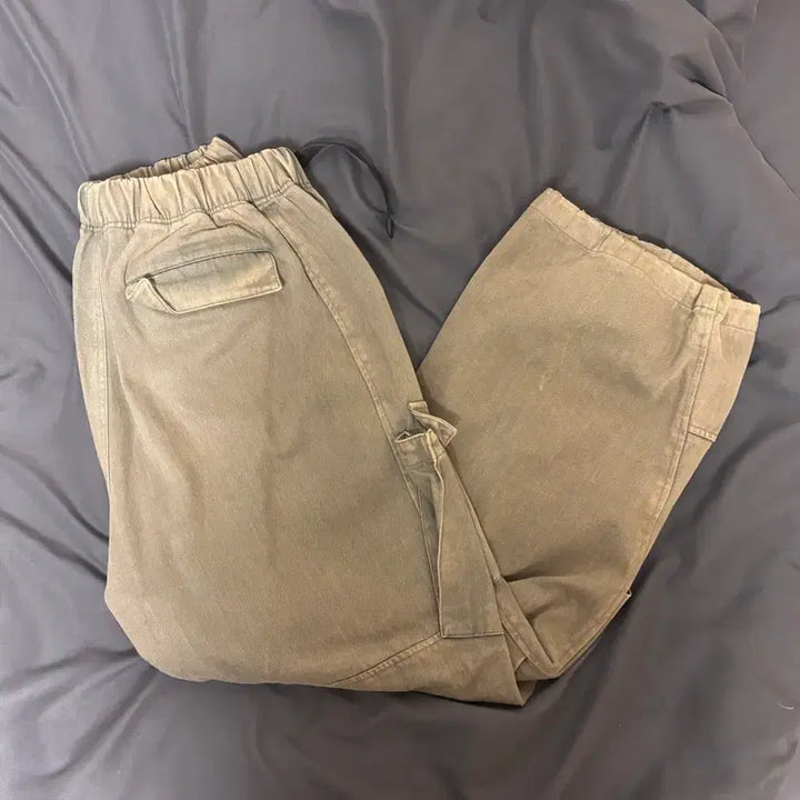 [BUNJANG] Hatching Room Washed Olive Wide Pants / 4)해칭룸 밀팬츠 워시드 올리브
