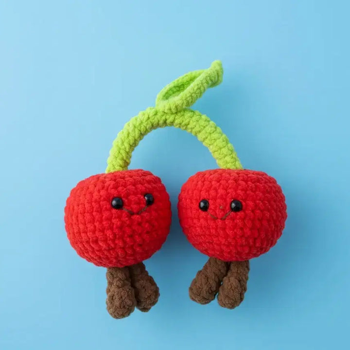 [BUNJANG] Handmade Double Cherry Crochet Keyring / [당일발송] 상큼함 2배! 귀요미 체리 친구들 핸드메이드 코바늘 키링