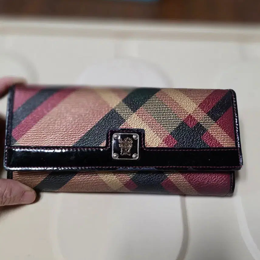 [BUNJANG] Daks Check Pattern Long Wallet / 닥스 체크 패턴 여성 장지갑