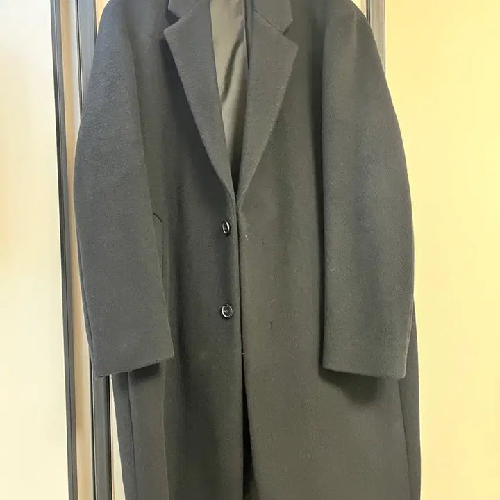[BUNJANG] TNGT Black Single Wool Cashmere Oversized Coat 105 / [105]TNGT 블랙 싱글 울캐시미어 오버핏 코트