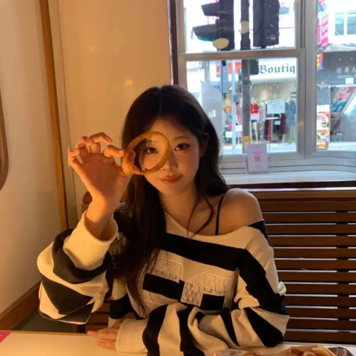 [BUNJANG] 베르니 stripe sweatshirt / 베르니 stripe sweatshirt