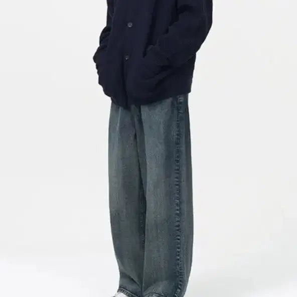 [BUNJANG] Toffi Haze Washed Wide Denim Pants / 토피 헤이즈 워시드 와이드 데님 팬츠