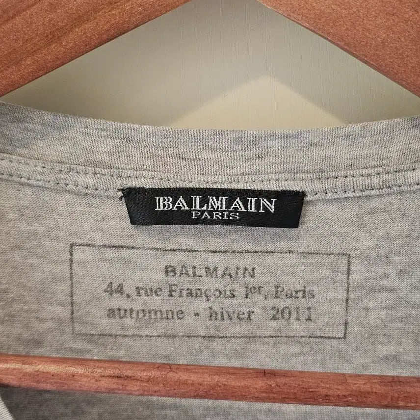 [BUNJANG] Balmain Wolf T-Shirt Gray L / [정품] 발망 2011FW 울프 티셔츠 그레이 L