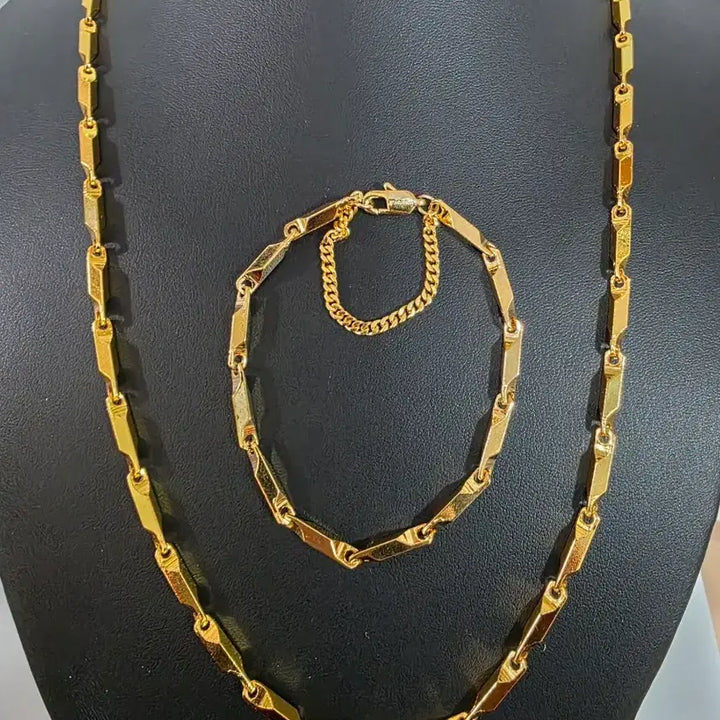 [BUNJANG] Hexagonal Bamboo Necklace (Small/Medium/Large) / 별처럼 빛나는 24K특수압축진공 대나무 목걸이 소/중/대