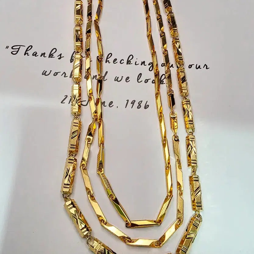[BUNJANG] Hexagonal Bamboo Necklace (Small/Medium/Large) / 별처럼 빛나는 24K특수압축진공 대나무 목걸이 소/중/대