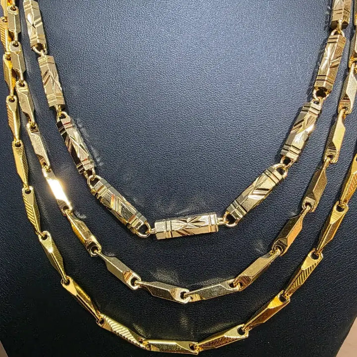 [BUNJANG] Hexagonal Bamboo Necklace (Small/Medium/Large) / 별처럼 빛나는 24K특수압축진공 대나무 목걸이 소/중/대