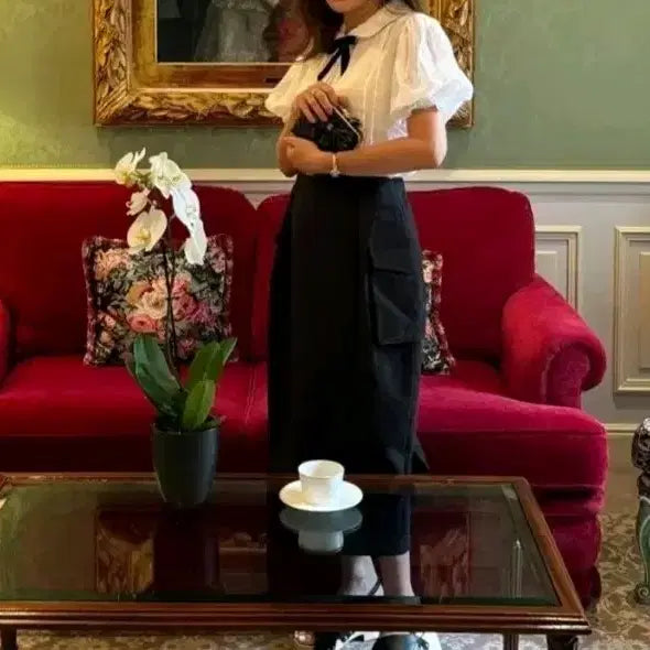 [BUNJANG] 11AM Cargo Long Skirt Black / 11am 스커트