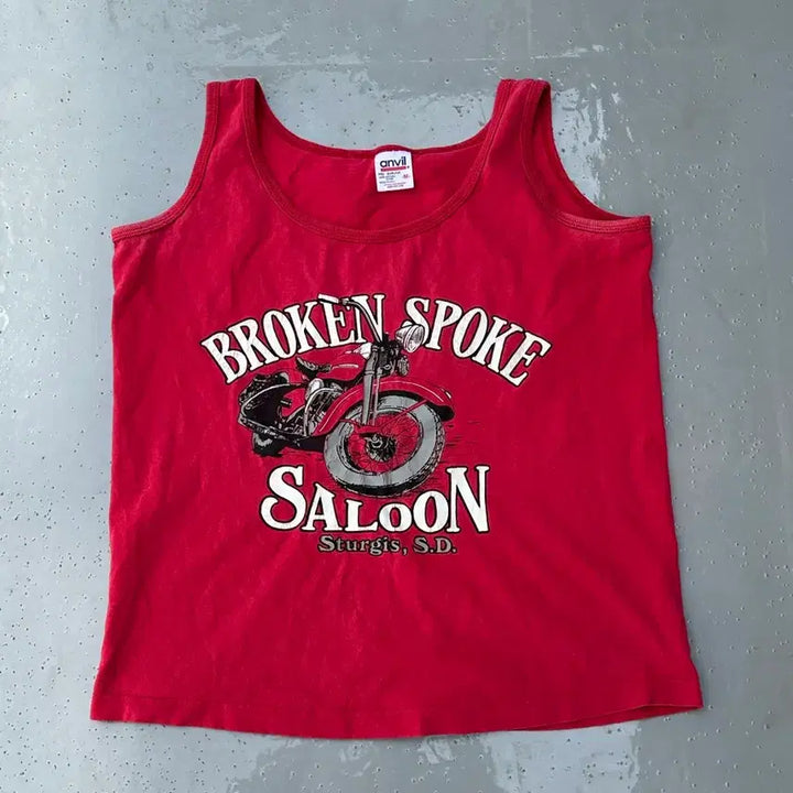 [BUNJANG] Vintage Broken Motorcycle Sleeveless Tee / [빈티지] Vintage Broken Motorcycle Tee