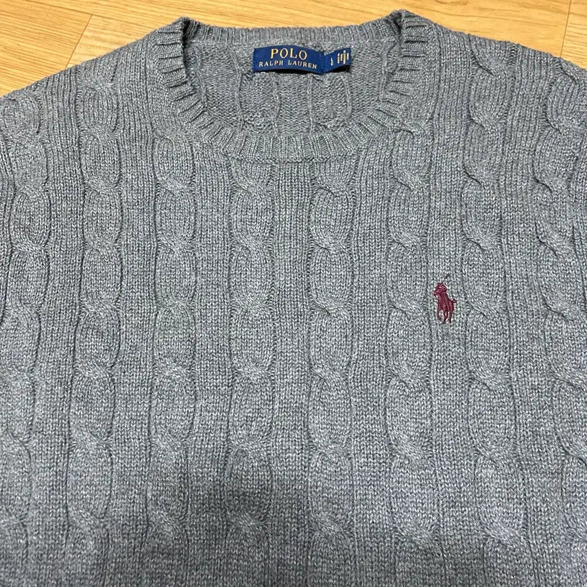 [SOLD OUT] 폴로 케이블니트 다크그레이 L사이즈(105사이즈)