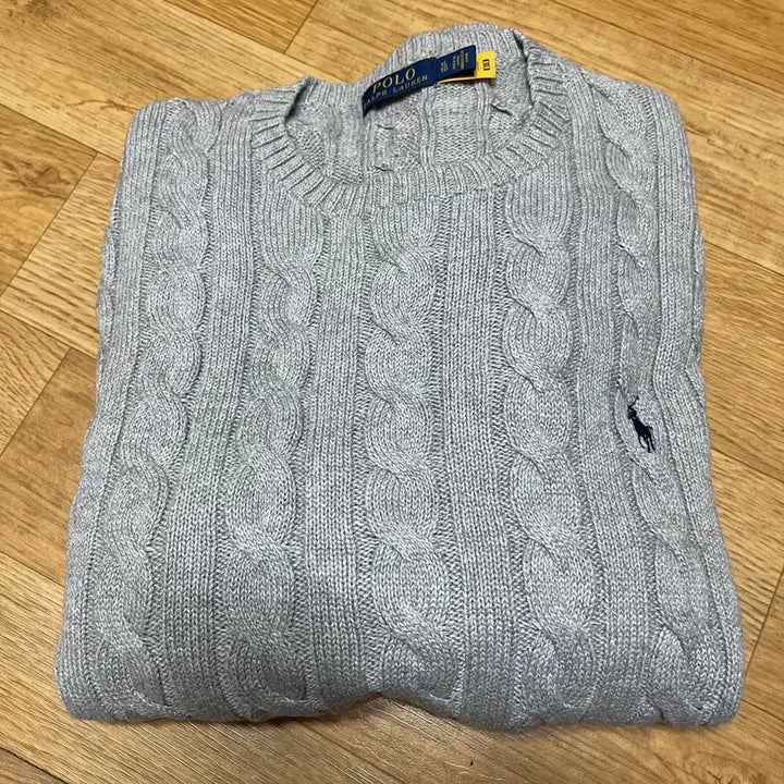 [SOLD OUT] 폴로 신형 케이블니트 그레이 XL사이즈 (110사이즈)