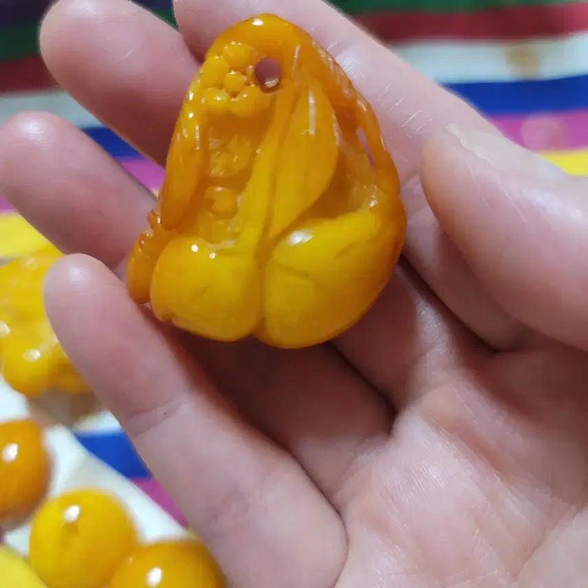 [SOLD OUT] 천연 밀화호박 마고자단추세트