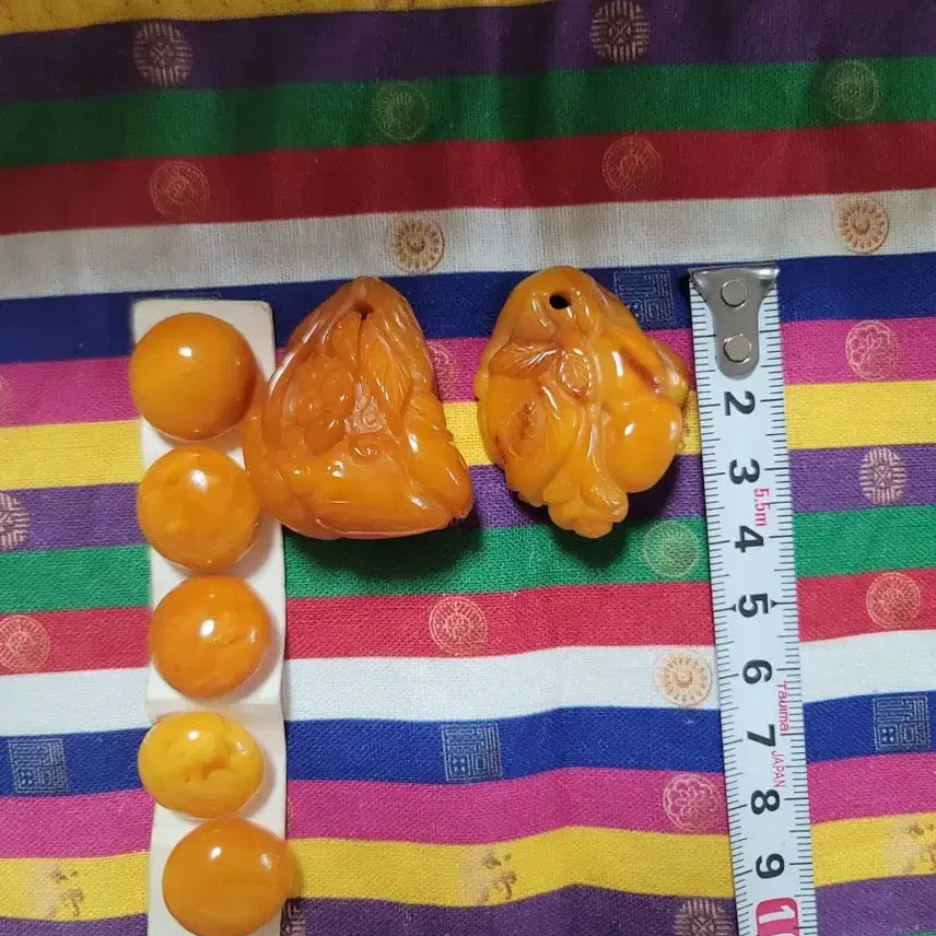 [SOLD OUT] 천연 밀화호박 마고자단추세트