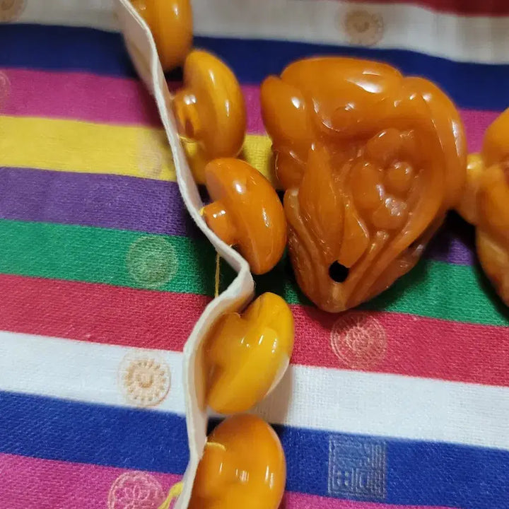 [SOLD OUT] 천연 밀화호박 마고자단추세트