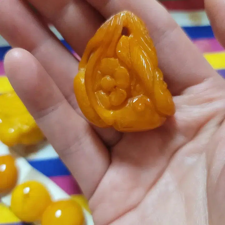 [SOLD OUT] 천연 밀화호박 마고자단추세트