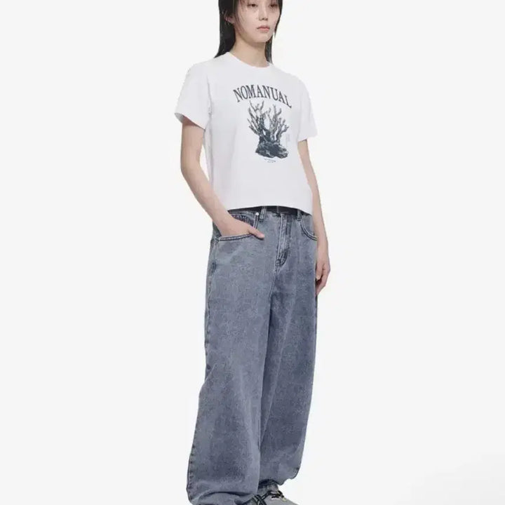[SOLD OUT] 노매뉴얼) RAW VISION DENIM PANTS - WHITE BLU