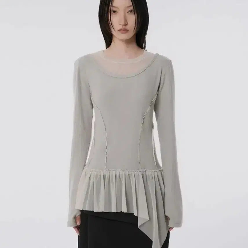 [BUNJANG] Flareup Layered Lace Frill Long Sleeve / [플레어업] Layered Lace Frill Long Sleeve (F