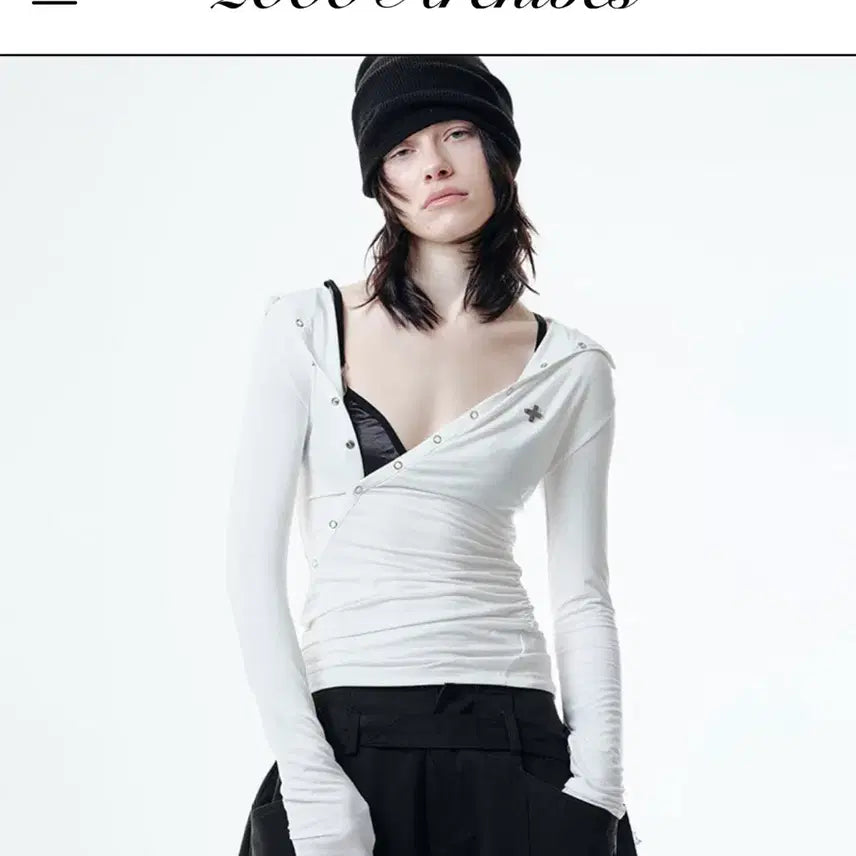 [SOLD OUT] 2000 아카이브스 RO DRAPED HOODIE (WHITE)