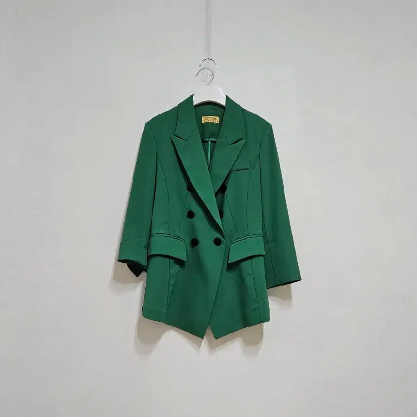 [BUNJANG] Green Back Button Slim Fit Jacket / 그린 뒷단추 자켓