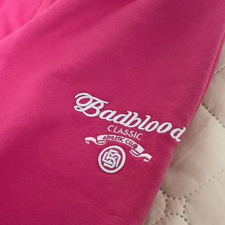 [BUNJANG] Badblood Pink Jogger Training Pants / 배드블러드 핑크 조거 트레이닝 바지
