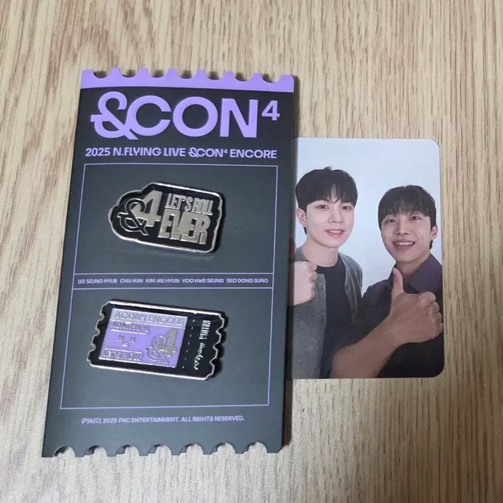 [SOLD OUT] 엔플라잉 엔콘4 앙콘 핀뱃지+3만원 구매 포토카드(유회승&amp;서동성) 일괄