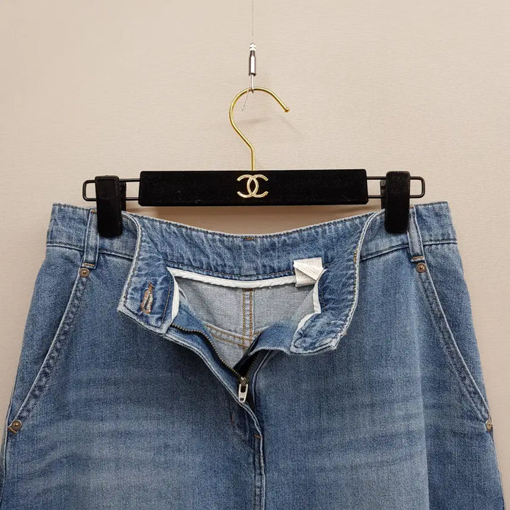 [BUNJANG] SJSJ Denim A-Line Long Skirt / 한섬 SJSJ 2024 데님 A라인 롱 스커트 67-98사이즈
