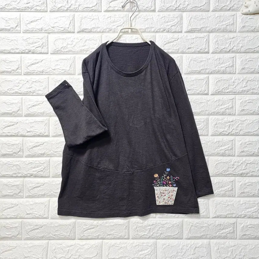 [BUNJANG] Cotton 9-Part Sleeve T-Shirt / 9부소매 티셔츠