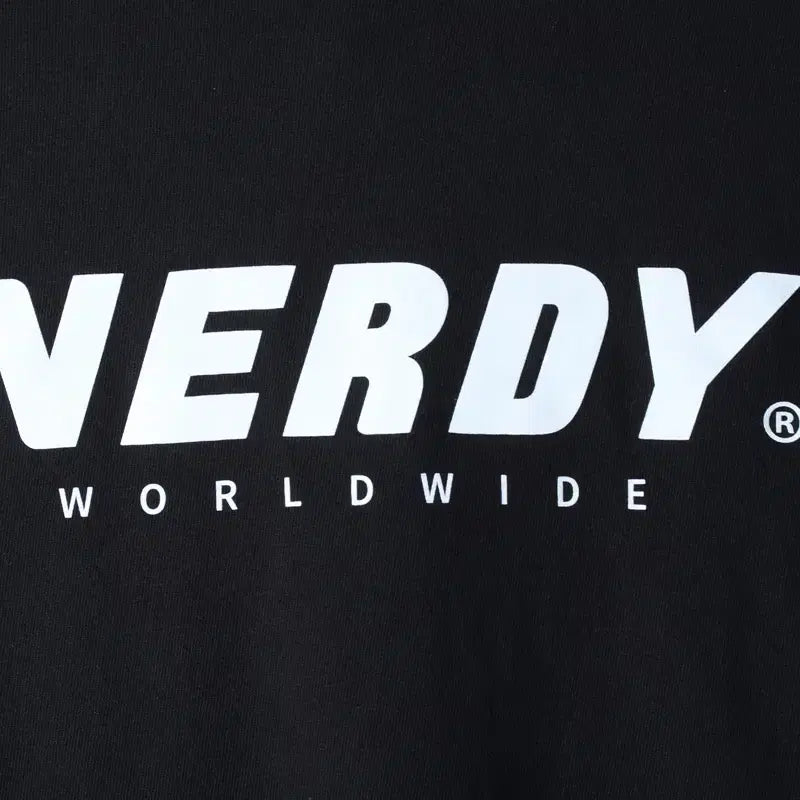 [BUNJANG] Nerdy Big Logo Black T-shirt / (M-L) 널디 반팔 티셔츠 빅로고 블랙 올드스쿨-180F1