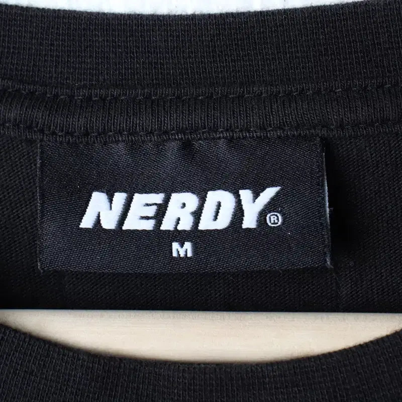 [BUNJANG] Nerdy Big Logo Black T-shirt / (M-L) 널디 반팔 티셔츠 빅로고 블랙 올드스쿨-180F1