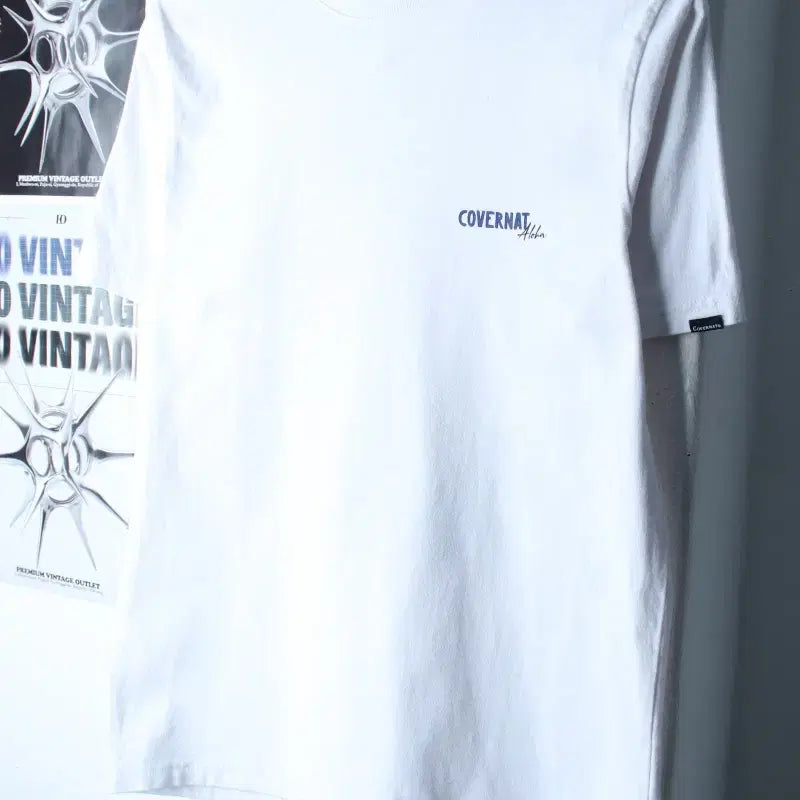 [BUNJANG] Covernat White Old School Back Print T-shirt / (S-M) 커버낫 반팔 티셔츠 백프린팅 화이트 올드스쿨-180F6